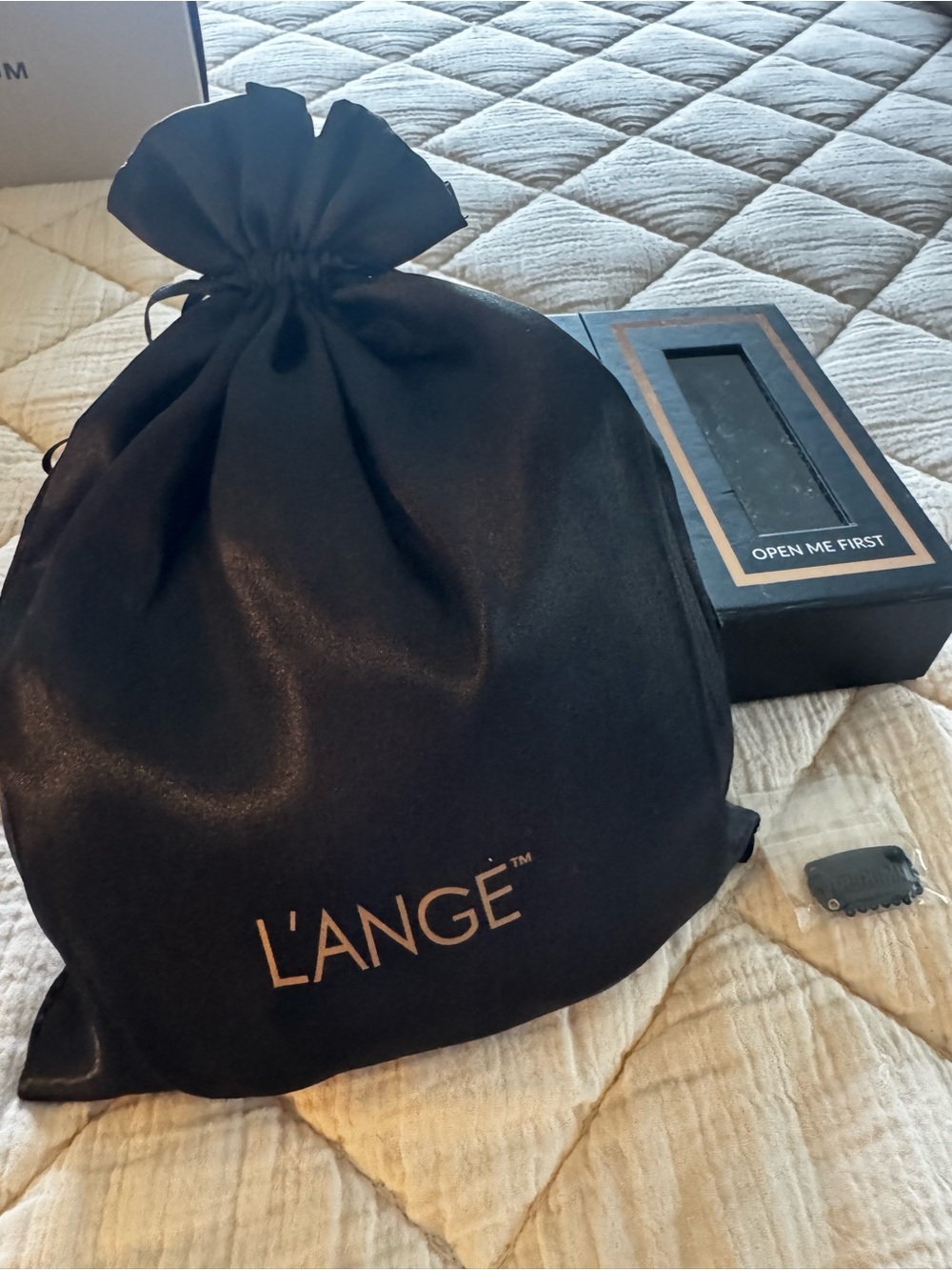 LANGE Brillante 7 Pc Hair Extension Set 100% Human Hair 14” Black NWOT